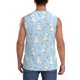 thumbnail image 4 of Fotbe Rabbit And Bird Men's Camiseta sin Mangas Estampada para Hombres, Playera Casual para Gimnasio, Entrenamiento, Playa-Small, 4 of 7