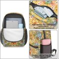 thumbnail image 4 of Pioneer Flower Floral Print Pattern 17" School Backpacks for Teens,Waterproof Oxford Fabric,S-Shape Padded Straps for School,Travel,Hiking,Camping, 4 of 6