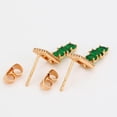 thumbnail image 3 of Aretes Dama Swarovski y Esmeraldas Colgantes Oro 14K Lam dorado Unitalla, 3 of 6