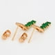 thumbnail image 3 of Aretes Dama Swarovski y Esmeraldas Colgantes Oro 14K Lam dorado Unitalla, 3 of 6