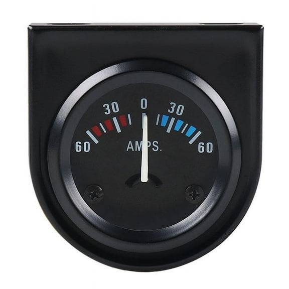 2'' 52mm 12V Car LED Pointer Auto Boat AMP Meter Gauge 60-0-60 AMP Black