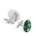 thumbnail image 3 of Saint Patrick's Day Stylish Mens Cufflink Set and Shirt Clip Made of Stainless Steel for Formal Attire and Business Meetings, 3 of 6