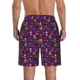 thumbnail image 3 of Kdxio Mardi Gra2 Pattern Mens Casual Shorts - Drawstring Summer Beach Sports Shorts for Men, 3 of 9