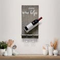 thumbnail image 5 of Elegant Designs 20" Lucca Wooden Wall Mounted Wine Bottle & Glass Shelf, "Life Happens Wine Helps", Restored Wood, 5 of 6