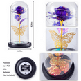 thumbnail image 2 of FTCBJJA Flor Rosa Preservada Qixi Galaxia Mariposa Dorada Regalo de Cumpleaños Del Día de la Madre para Su Novia Aniversario Boda, 2 of 5