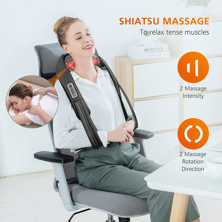 Massage Pillow  Buy a Shiatsu Heated Massage Pillow for Car, Home, &  Office - Snailax
