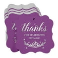 thumbnail image 3 of Inkdotpot Pack Of 100 Thanks For Celebrating With Us Bridal Shower-Baby Shower-Retirement-Wedding-Birthday Paper Tags DIY Craft Bracket Shape Real Silver Foil Hang Tags, 3 of 7