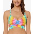 thumbnail image 1 of Bleu Rod Cross-Back D-Cup Bra-Sized Top Women’s Swimsuit (Rainbow, 36D), 1 of 2