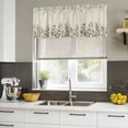 thumbnail image 4 of Eucalyptus Curtain Valances for Windows, Kitchen Valance Window Treatments Panel 2 Pack, Sage Green Farmhouse Leaf Pastoral Plant Rod Pocket Short Curtains for Bathroom Bedroom 54 x 18 Inch, 4 of 8