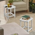 thumbnail image 2 of Costway Lot de 2 Tables d'Appoint Adirondack de Patio 18 Pouces Résistantes aux Intempéries pour Jardin et Cour, Blanches, 2 of 7