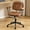 Brown, variant on Falvinoryn Modern Home Office Desk Chair, Ergonomic Computer Task Chair with Padded Armrests, 360° Swivel Adjustable Height Rolling Chair, Rocking Function.Brown