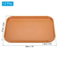thumbnail image 2 of Unique Bargains Plastic Fast Food Serving Tray, 15' x 10.6' Reusable Cafeteria Serving Tray Orange 2Pack, 2 of 6