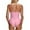 C2/Pink, variant on Womens One Piece Swimsuit Women V Neck Elegant Belly Ruched Push Up Beachwear Monokini Belly Control Vintage Swimsuit Slim Beach Swimwear Beach Vacation 2026