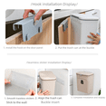 thumbnail image 2 of Cubo de basura grande creativo montado en la pared para cocina con tapa Cubo de basura doméstico con tapa deslizante Cubo de basura para baño para inodoro Tipo colgante, 2 of 5
