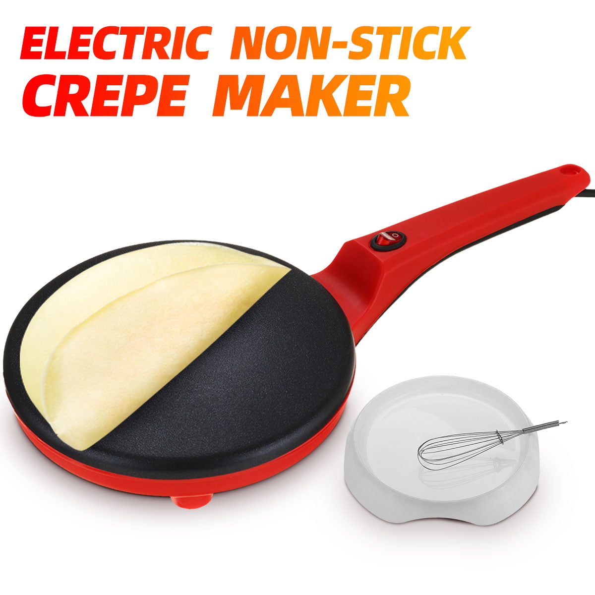 Household Non-Stick Crepe Maker Pan Electric Pancake Cake Machine Frying Griddle