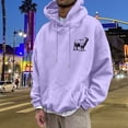 thumbnail image 4 of KHONTS He Left the 99 to Find Me Sweatshirt for Men Christian Fashion Graphic Hooded Sweatshirt Long Sleeve Hoodies Light Purple XXXL, 4 of 6