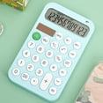 thumbnail image 4 of bestolf Desktop Calculator Solar Powered Battery Operated 12 Digits Round Buttons Large LCD Display Finance Student Calculator Office Supplies, 4 of 8