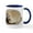 White/Navy Inside, variant on CafePress - American Badger Mug - 11 oz Ceramic Mug - Novelty Coffee Tea Cup