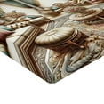 thumbnail image 2 of Ambesonne Classic Fitted Sheet, Opulent Palatial Room Scene, TwinXL Size, Ecru Seafoam and Cocoa, 2 of 3