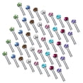 thumbnail image 3 of Aros para la nariz, joyería para la fosa nasal, aros, pendientes para la nariz, varias piezas para mujeres y niñas. 24 piezas- Multicolor, 3 of 6