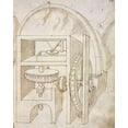 thumbnail image 2 of Martini, Francesco di 26x32 Gold Ornate Wood Framed with Double Matting Museum Art Print Titled - Folio 15: mill, 2 of 4