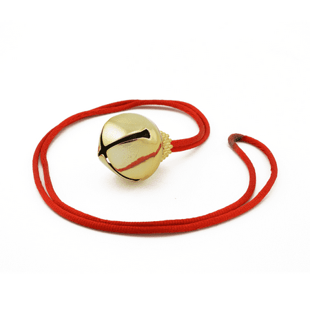 Necklace Book Piece - 30mm Christmas Gold Craft Jingle Bell Necklace 1 Piece