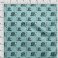 thumbnail image 4 of oneOone Cotton Poplin Turquoise Blue Fabric Wreath Personalized Name Craft Projects Decor Fabric Printed By The Yard 56 Inch Wide, 4 of 6