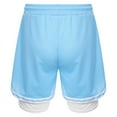 thumbnail image 2 of HULIJA Kids Boys Athletic Shorts 2-in-1 Quick Dry Mesh Basketball Shorts Gym Running Sports Shorts Blue XXS, 2 of 8