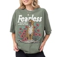 thumbnail image 2 of Fearless Isaiah 41:10 Leopard Floral T-Shirt for Men and Women, Sizes S-5XL, 2 of 6