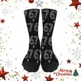 thumbnail image 3 of 67 Socks Ice Cream 6 7 Meme Novelty Six Seven Number Crew Socks Funny Gifts For Boys Girls Festive Print Kids Socks Soft Winter Crew Socks, 3 of 4