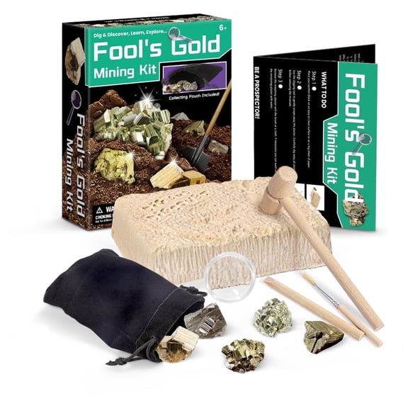Piano Potato Fool's Gold Dig Kit – STEM Learning, Hands-On Digging & Collectible Mineral Specimens for Kids Ages 6-12 & Geology Enthusiasts
