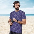 thumbnail image 4 of Wukai Lavender Flowers Print Men's Short-Sleeved Mesh T-Shirt,Quick-Dry Short Sleeve Workout T-Shirt-Medium, 4 of 8