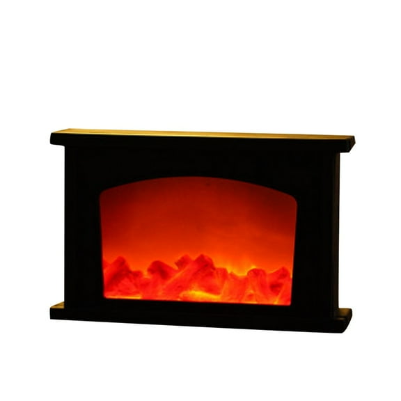 A Led Fireplace Flame Lamp, Battery Usb Operated Nordic Style Decor, Flameless Christmas Tabletop Light