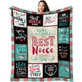 thumbnail image 1 of LHSHID Niece Graduation Gifts Birthday Gifts for Niece Adult Niece Gifts from Auntie Niece Gifts from Aunt Birthday Gifts for Niece from Uncle to My Niece Gifts Throw Blanket 60"x80", 1 of 7