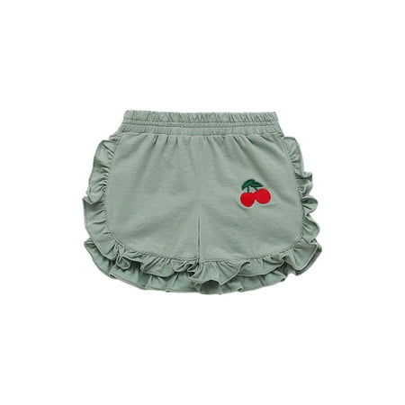 

Bagilaanoe Toddler Baby Girl Ruffled Shorts 6M 12M 18M 24M 3T 4T 5T Kids Embroidery Elastic Waist Short Pants Summer Clothes