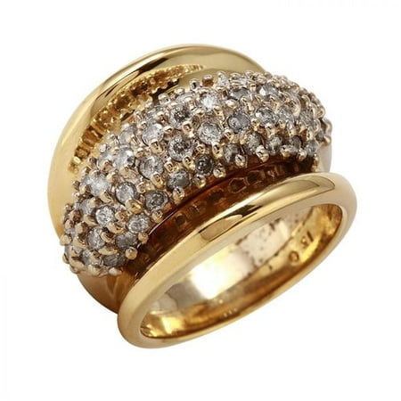 Foreli 1.5CTW Diamond 14K Two tone Gold Ring W Cert