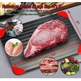 thumbnail image 3 of Defrosting Tray for Frozen Meat Claw Food,14" x 8" Large Rapid Thawing Tray,Natural Fast and Magic Defroster Board,Rubber on Corners,Miracle Quick Defroster Plate,Lock Nutrition,Black, 3 of 7