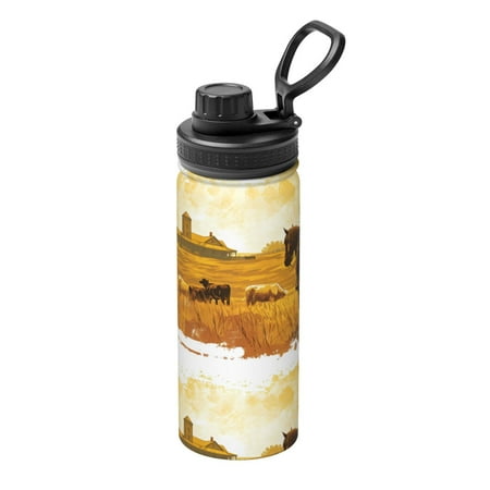 

Salouo Western Cowboy Ranch for 18oz Stainless Steel Vacuum Insulated Tumbler Coffee Travel Mug Spill Proof with Lid Thermos Cup for Keep Hot/Ice Coffee Tea and Beer
