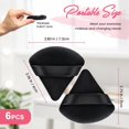thumbnail image 2 of 6 Pcs Powder Puff Black Triangle Soft Makeup Powder Puff Face Makeup Sponge Puff Velour Makeup Puff Pure Cotton Powder Puff for Loose Mineral Powder Cosmetic Body Contouring Tools, 2 of 5