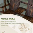 thumbnail image 4 of Wooden 2-Seat  A-Frame Porch Swing Rustic Patio Bench Outdoor Furniture  w/ Table, 4 of 7