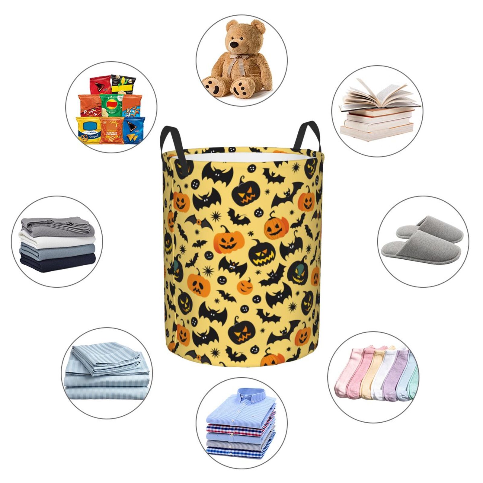 Large Laundry Basket with Handles - da8a128d-dab8-4325-b7c8-e4c5a31188f8 Kids Baby Dirty Clothes Laundry Hamper for Bedroom Aesthetic