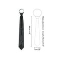 thumbnail image 2 of INSPIRE CHIC Men's Pre-Tied Neckties Texture Adjustable Zipper Ties for Business Formal Black One Size, 2 of 4