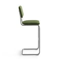 thumbnail image 3 of Pemberley Row Velvet Forest Bar Stool Strong Metal S-Frame 19"W x 19.5"D x 47"H Unassembled, 3 of 5