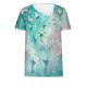 thumbnail image 4 of Fiudx Ofertas de La Semana Top Informal de Primavera y Verano de Manga Corta con Cuello En V para Mujer, 4 of 5