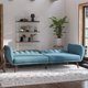 thumbnail image 4 of Living Room Sofas Brittany Sofa Futon - Premium Upholstery and Wooden Legs - Light Blue Sofa My Lux Decor Round, 4 of 10