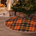 thumbnail image 5 of Balery Halloween Tartan Plaid Printed Christmas Tree Skirt , Merry Christmas Party Christmas Tree Decoration,Adjustable Tree Skirt-30", 5 of 6