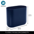 thumbnail image 3 of iDesign Small Slim Plastic Bathroom Trash Can, Garbage Can for Bedroom, Office, Desk, Dorm, Navy Blue, 3 of 6
