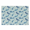 thumbnail image 1 of Feather Cutting Board, Watercolor Quill Design with Splashes and Stains Brush Strokes Effect, Decorative Tempered Glass Cutting and Serving Board, Small Size, Pale Blue and White, by Ambesonne, 1 of 1