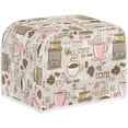 thumbnail image 2 of Talayituse Coffee Theme 4 Slice Toaster Covers Dust Protection Bread Maker Covers Toaster Oven Cloth Cover Kitchen Accessories Washable Appliance Cover, 2 of 7