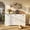 Gray, variant on Modern Farmhouse Sideboard Buffet Cabinet with Storage - 55.1" Wood Coffee Bar & Black Handles for Dining Room, Kitchen & Entryway, White with Rustic Brown Top
